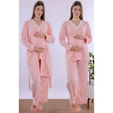 Effortt Somon Sabahlıklı Hamile Lohusa Pijama Takımı
