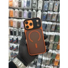 Bilişim Akademi iPhone 17 Pro Mat Magsafe Kılıf Buzlu Kılıf Kalın Tank Kamera Korumalı Kılıf Armor - Turuncu