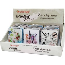Ankaverse Sulu Simli Kapaklı Dikdörtgen Cep Makyaj Aynası (5286)
