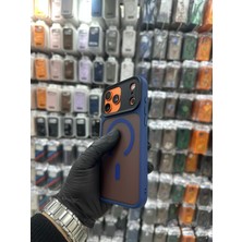 Bilişim Akademi iPhone 17 Pro Mat Magsafe Kılıf Buzlu Kılıf Kalın Tank Kamera Korumalı Kılıf Armor - Lacivert