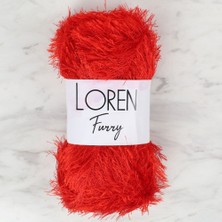 Ankaverse Loren Furry Kırmızı El Örgü Ipi - RF025 - 34053