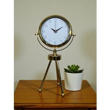 Ankaverse Zentime Luxe Glow Gold Üç Ayaklı Metal Masa Saati