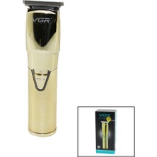 Ankaverse Gold Krom Kaplama Gövde Saç - Sakal Kesme Traş Makinesi USB Şarjlı V-903 (5286)