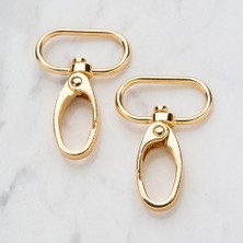 Ankaverse Loren 3 cm 2 Li Altın Rengi Makrome Anahtarlık Kan