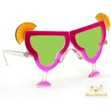 MegaSepet Bfs Margarita Bardak Şeklinde Parti Gözlüğü Pembe 16X8 cm
