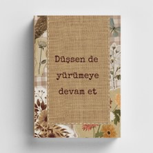 Bi' Dünya Haber Vintage Serisi 7 Düşsen De Yürümeye Devam Et Bullet Journal A5 Noktalı Defter