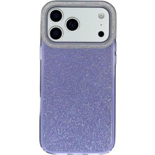 Kılıf House Iphone Uyumlu Taşlı Kamera Çerçeveli Simli Premium Kılıf