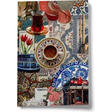 Bi' Dünya Haber Kolaj Serisi 47 Istanbul’un Ritmi A6 Çizgili Mini Defter Not Defteri