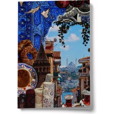 Bi' Dünya Haber Kolaj Serisi 45 Istanbul’da Ilkbahar A6 Çizgili Mini Defter Not Defteri