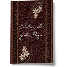 Bi' Dünya Haber Sabırla O’ndan Yardım Dileyin A6 Çizgili Mini Defter Not Defteri