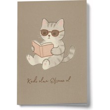 Bi' Dünya Haber Kedi Olma Efsane Ol A6 Çizgili Mini Defter Not Defteri