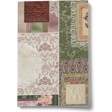 Bi' Dünya Haber Vintage Serisi 4 Nadide Motifler A6 Çizgili Mini Defter Not Defteri