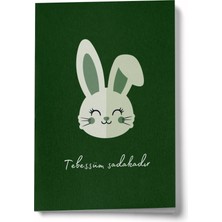 Bi' Dünya Haber Tebessüm Sadakadır (Tavşan) A6 Çizgili Mini Defter Not Defteri