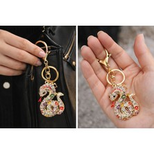 The Secret Desire Çok Renkli Taşlı Yılan Anahtarlık