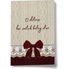 Bi' Dünya Haber Vintage Serisi 10 O Dilerse Her Zorluk Kolay Olur A6 Çizgili Mini Defter Not Defteri