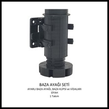 Adilon Baza Ayağı Seti, 10 Cm, Siyah