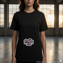 Etoile Studio Sevgili Kombini Unisex %100 Pamuklu Oversize Grafik Baskılı Bisiklet Yaka Tişört Prenses