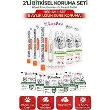Lion Paw 2'li Set Köpek 20-40 kg Bitkisel Iç Dış Anti  Ense Bitkisel Damla Seti - 5 Damla 5 Tablet