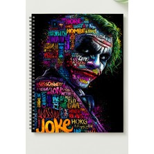 Black-One Joker A5 Metal Spiralli Çizgisiz Kalın Bristol Kapak Joker Defter