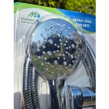 Mehmet Öztürk Paslanmaz Masajlı Duş Seti – Yüksek Basınçlı El Duşu – Spiral Hortum & Mafsal Askı Dahil