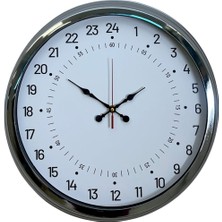 ForWhat Büro Ev Ofis Hediyesi Için 40CM Krom Trend Model Duvar Saati