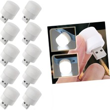 USB Mini Top LED 10’lu Aydınlatma Seti – Beyaz Renkli Gece Lambası, Enerji Tasarruflu Mikro LED Işı