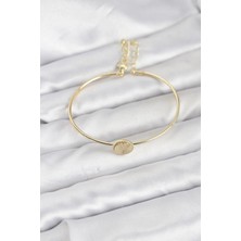 S'82 Gold Renk Pirinç Model Kadın Bileklik