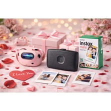 Fujifilm Instax Mini Link 2 Mavi Akıllı Telefon Yazıcısı ve Pal Pembe Dijital Kamera Seti