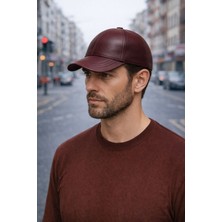 Hakiki Deri Beyzbol Şapka Kep ÜN0012