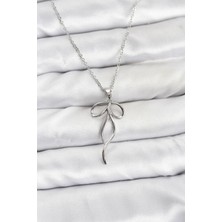 S'82 316L Çelik Zincir Gümüş Renk Fiyonk Model Kadın Kolye