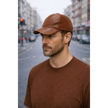 Hakiki Deri Beyzbol Şapka Kep ÜN0012