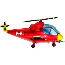 Parti Sürprizi Kırmızı Helikopter Şekilli Folyo Balon 1 Adet