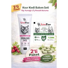 Lion Paw Kısır Kediler Için Tüy Yumağı Önleyici Malt 100 gr ( Idrar Yolu Desteği ) Iç Anti Tablet Hediye