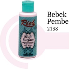 Toptan Bulurum Rich Multi Surface 2138 Bebek Pembe Akrilik Boya 120 cc