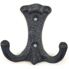 Bilfold Eco Lounge Antika Tarz Dekoratif Pirinç Anıt Çiftli Vestiyer Askı - 85X72 Mm, Oksit