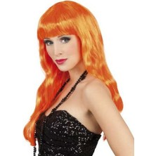 Toptan Bulurum Uzun Peruk Saç  Turuncu