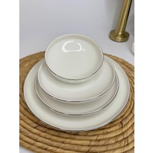 Tulu Porselen 24 Parça Premıum 6 Kişilik Platin Yemek Takımı