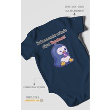 Morivo Kids Babaannemin Evinde Diyet Yapılmaz! Baskılı Bebek Zıbını – Çıtçıtlı Body | %100 Pamuk Kısa Kol