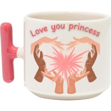 Yebs Design ,sevgililer Günü Pembe Kalp Kupa Bardak ,pembe T Kulp , Tasarımlı Seramik Bardak , Kişiselleştirilmiş Hediye