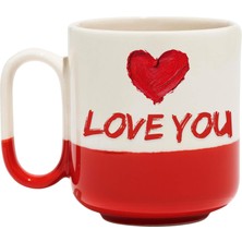 Yebs Design ,sevgililer Günü Love Kupa Bardak ,pro Kırmızı Kulp Mug, Tasarımlı Seramik Bardak