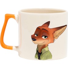 Yebs Design , Zootropolis Nick Kupa Bardak ,turuncu Kulp Mug, Tasarımlı Seramik Bardak , Kişiselleştirilmiş Hediye