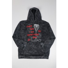 Fuddy Moda Unisex Oversize Taylor Swift They Say I Did Something Bad Baskılı Kapüşonlu Yıkamalı Sweatshirt