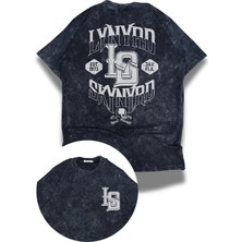 Fuddy Moda Unisex Ls Jax Fla Est 1973 Sırt Baskılı Yıkamalı T-Shirt, Oversize Lynyrd Skynyrd Temalı Tişört