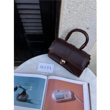 Luciaonline Indigo Kahverengi Omuz Çantası