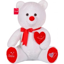 MegaSepet Bfs 1054B  Tıkıl Ayı 70 cm Beyaz-Selay Oyuncak