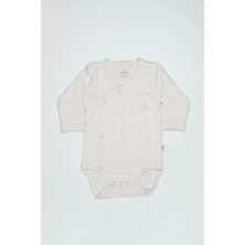 MegaSepet Bfs  Bistyle Organik Natural Basic Style Kruvaze Uzun Kol Body BS17102 Ekru