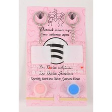 Monalisa Home Gümüş Sevgili Parmak Izi Anahtarlık Seti