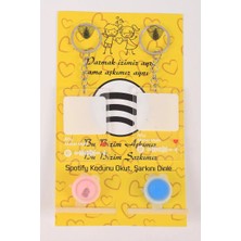 Monalisa Home Gümüş Sevgili Parmak Izi Anahtarlık Seti