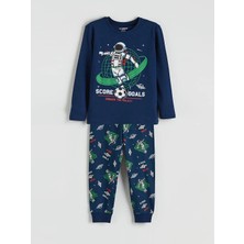 LC Waikiki Bisiklet Yaka Erkek Çocuk Pijama Takımı  (S6)