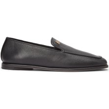 Tommy Hilfiger %100 Kuzu Derisi Siyah Kadın Loafer FW0FW09319BDS